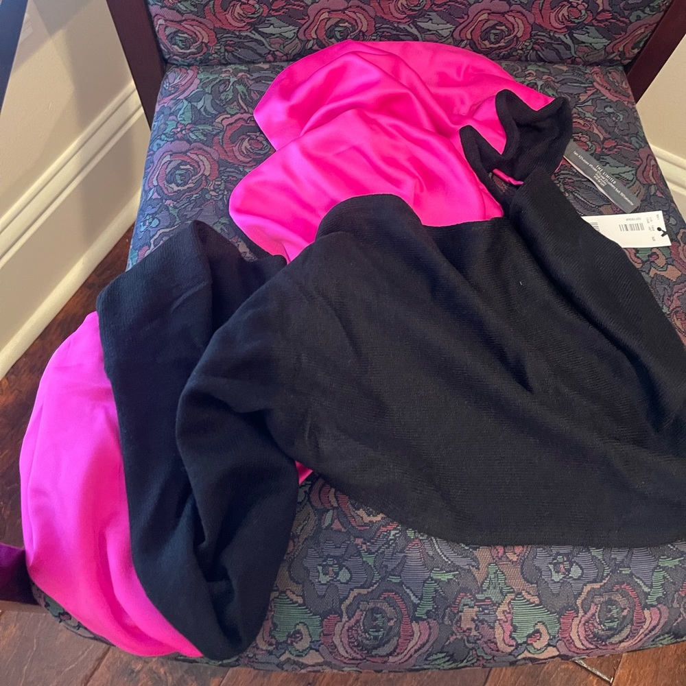Hot pink and Black scarf.  NWT The limited brand